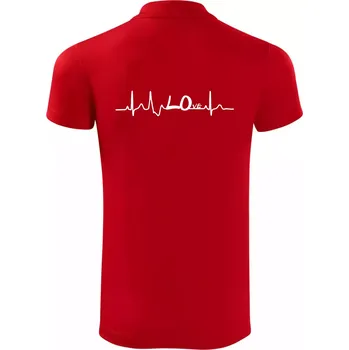 Pánská košile EKG LOVE párové - Polokošile Victory sportovní (dresovina) - M ( Červená )