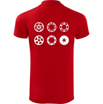 Pánská košile Cyklo Převodníky - Polokošile Victory sportovní (dresovina) - XL ( Červená )