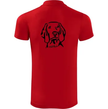 Pánská košile Vizsla Hlava - Polokošile Victory sportovní (dresovina) - S ( Červená )