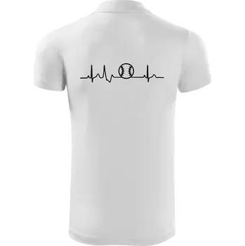 Pánská košile EKG baseball míček - Polokošile Victory sportovní (dresovina) - 3XL ( Bílá )