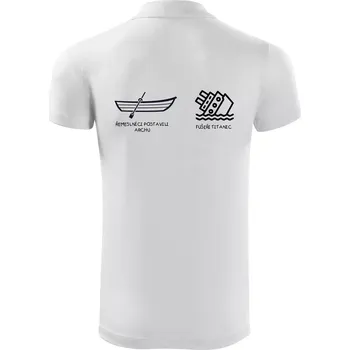 Pánská košile Řemeslnici postavili archu, fušeři Titanic - Polokošile Victory sportovní (dresovina) - 3XL ( Bílá )