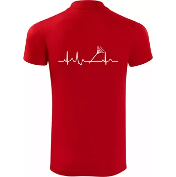 Pánská košile EKG zahrada - hrábě - Polokošile Victory sportovní (dresovina) - XL ( Červená )