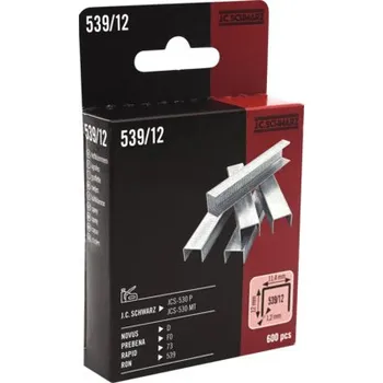 Průmyslová sponka Spony 539/12 J.C.Schwarz, 600 ks