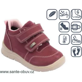 Dámská zdravotní obuv SANTÉ IC/883878 VINO vych. obuv vel.21-26, vínová - 24