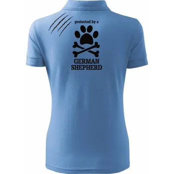 Německý ovčák - protected - Polokošile dámská Pique Polo - 3XL ( Pyžamově modrá )