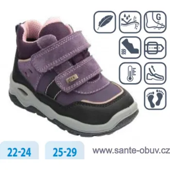 Dámská zdravotní obuv SANTÉ IC/884268 PURPLE vych. obuv vel.21-29, fialová - 21