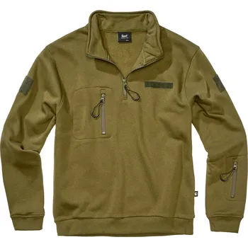 Pánská mikina Mikina Brandit Tactical Sweat Troyer - olivová, L