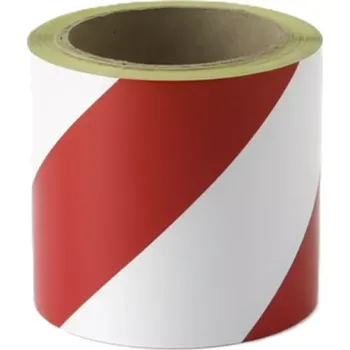 Výstražná páska Bílo-červená pravá reflexní výstražná páska - délka 15 m, šířka 10 cm