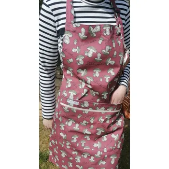 Kuchyňská zástěra ZÁSTĚRA "HŘÍBKY" - VÍNOVÁ