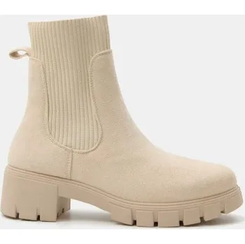 Dámské kozačky Sinsay - Kozačky - béžová - 205FW-08X - 205FW-08X-39