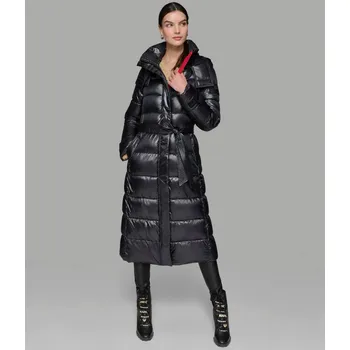 KARL LAGERFELD dlouhá zimní péřová, bunda, kabát CONTRAST černá AKCE XL