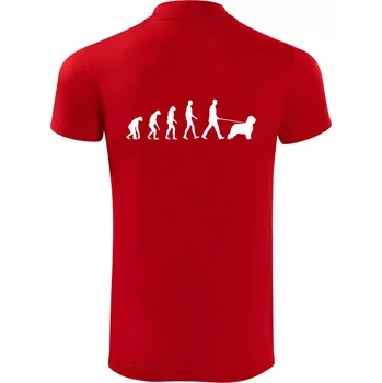 Pánská košile Evoluce pes Briard - Polokošile Victory sportovní (dresovina) - XL ( Červená )