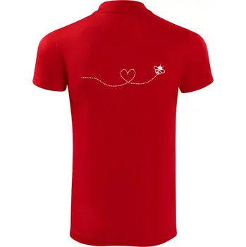 Pánská košile Dráha letu včely - srdce - Polokošile Victory sportovní (dresovina) - S ( Červená )