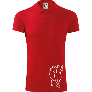 Pánská košile Ladná kočka - Polokošile Victory sportovní (dresovina) - L ( Červená )