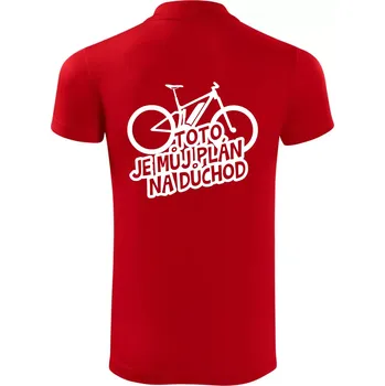 Pánská košile Ebike plán na důchod - Polokošile Victory sportovní (dresovina) - 2XL ( Červená )