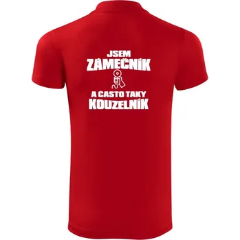 Pánská košile Kouzelník - zámečník - Polokošile Victory sportovní (dresovina) - S ( Červená )