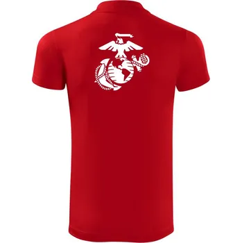 Pánská košile United Marines logo - Polokošile Victory sportovní (dresovina) - L ( Červená )