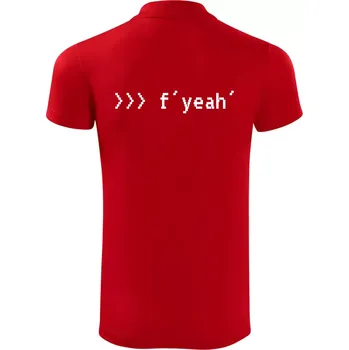 Pánská košile Python f yeah - Polokošile Victory sportovní (dresovina) - 3XL ( Červená )