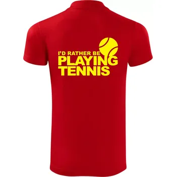 Pánská košile Playing tennis - Polokošile Victory sportovní (dresovina) - L ( Červená )