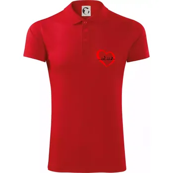 Pánská košile Moje srdce bije pro hudbu - srdce malé - Polokošile Victory sportovní (dresovina) - S ( Červená )