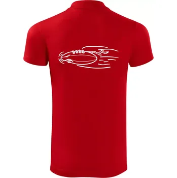 Pánská košile Americký fotbal letící míč - Polokošile Victory sportovní (dresovina) - M ( Červená )