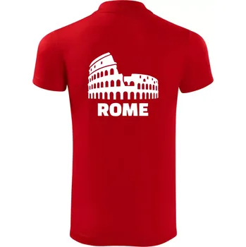 Pánská košile Italy Koloseum Rome - Polokošile Victory sportovní (dresovina) - S ( Červená )
