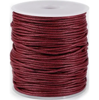 Šňůra na prádlo Šňůra bavlněná Ø2 mm voskovaná Varianta: 17 bordó, Balení: 50 m
