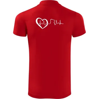 Pánská košile Bernský salašnický pes EKG - Polokošile Victory sportovní (dresovina) - 3XL ( Červená )