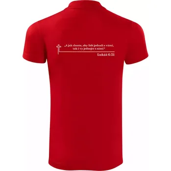 Pánská košile Citáty z bible - Lukáš 6:31 - Polokošile Victory sportovní (dresovina) - L ( Červená )