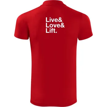 Pánská košile Live, love, lift - Polokošile Victory sportovní (dresovina) - M ( Červená )