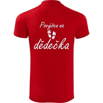 Pánská košile Povýšen na dědečka - Polokošile Victory sportovní (dresovina) - S ( Červená )