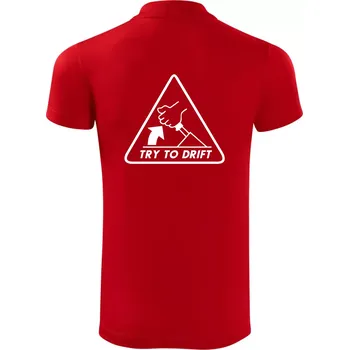 Pánská košile Try to drift - Polokošile Victory sportovní (dresovina) - L ( Červená )