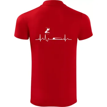 Pánská košile EKG skok do dálky - Polokošile Victory sportovní (dresovina) - XL ( Červená )
