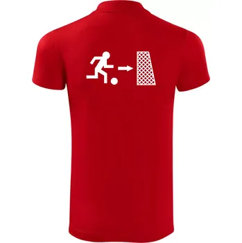 Pánská košile Únik fotbal - Polokošile Victory sportovní (dresovina) - S ( Červená )