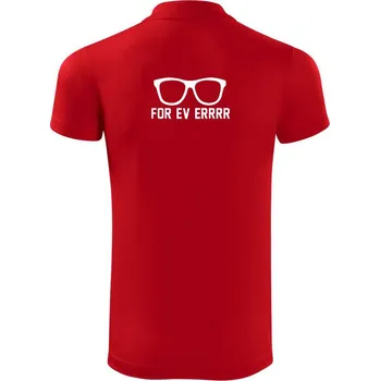 Pánská košile Forever - párty brýle - Polokošile Victory sportovní (dresovina) - M ( Červená )