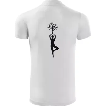 Pánská košile Yoga strom - Polokošile Victory sportovní (dresovina) - 3XL ( Bílá )