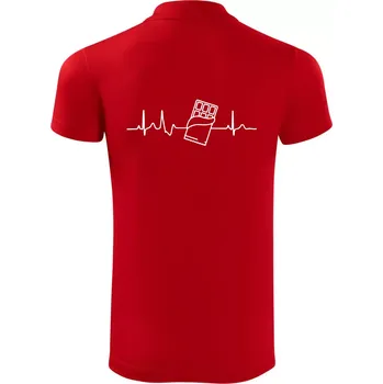 Pánská košile EKG čokoláda - Polokošile Victory sportovní (dresovina) - S ( Červená )