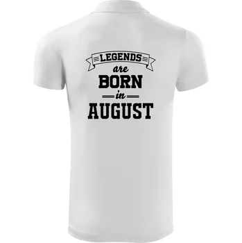 Pánská košile Legends are born in August - Polokošile Victory sportovní (dresovina) - S ( Bílá )
