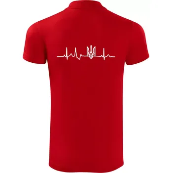 Pánská košile Ekg Ukrajina trojzubec - Polokošile Victory sportovní (dresovina) - 3XL ( Červená )