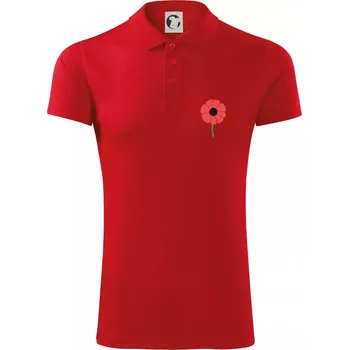 Pánská košile Vlčí mák ikonka na prsu - Polokošile Victory sportovní (dresovina) - 2XL ( Červená )