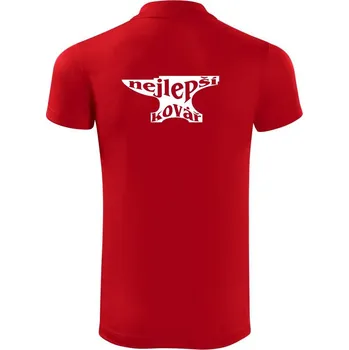 Pánská košile Nejlepší kovář - Polokošile Victory sportovní (dresovina) - 3XL ( Červená )