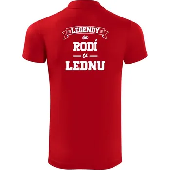 Pánská košile Legendy se rodí v lednu - Polokošile Victory sportovní (dresovina) - M ( Červená )