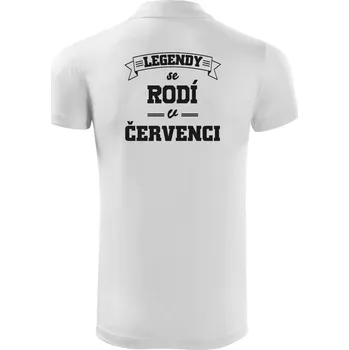 Pánská košile Legendy se rodí v červenci - Polokošile Victory sportovní (dresovina) - 2XL ( Bílá )