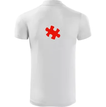 Pánská košile Láska puzzle - Polokošile Victory sportovní (dresovina) - 3XL ( Bílá )