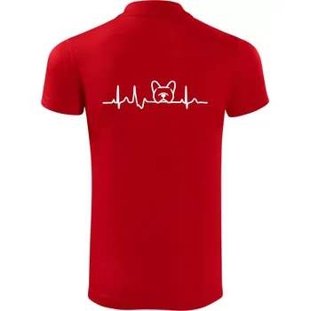 Pánská košile EKG Francouzský buldoček hlava - Polokošile Victory sportovní (dresovina) - 3XL ( Červená )