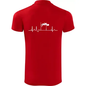 Pánská košile EKG skok do výšky - Polokošile Victory sportovní (dresovina) - L ( Červená )