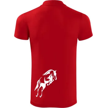 Pánská košile Kůň na zadních - Polokošile Victory sportovní (dresovina) - M ( Červená )