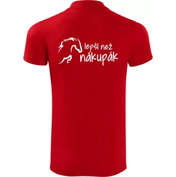 Pánská košile Lepší než nákupák - Polokošile Victory sportovní (dresovina) - S ( Červená )