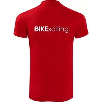 Pánská košile Bike nápisy Bikexciting - Polokošile Victory sportovní (dresovina) - S ( Červená )