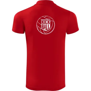 Pánská košile Kickball - míč - Polokošile Victory sportovní (dresovina) - M ( Červená )